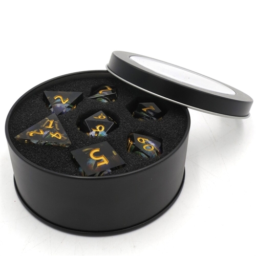 Elemental Dragon Eye liquid core - Sharp edges - Dice set - Epic Dwarf Dice